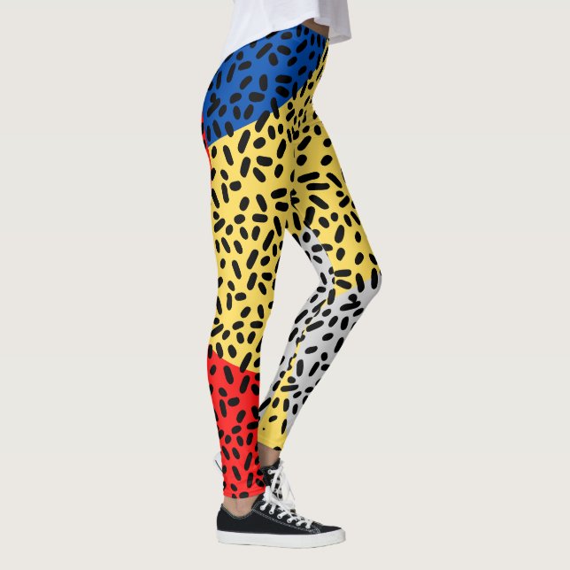 Elegante rustikale Farbpunkte Leggings (Rechts)