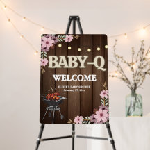 Elegante rustikale Grill Baby-Q Grill Babydusche
