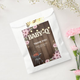 Elegante rustikale Grill Baby-Q Grill Babydusche Geschenktütchen