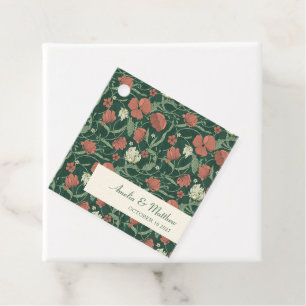 Elegante rustikale, grüne Blütenhochzeit Geschenkanhänger