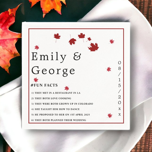 Elegante rustikale Herbstlaube Romantische Moderne Serviette (Von Creator hochgeladen)