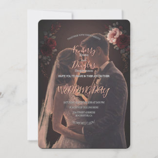 Elegante rustikale Hochzeit Romantische Einladung