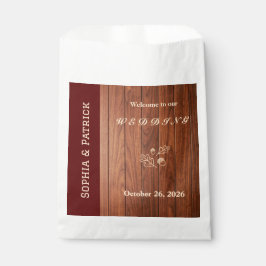 Elegante rustikale Hochzeits-Einladung Geschenktütchen
