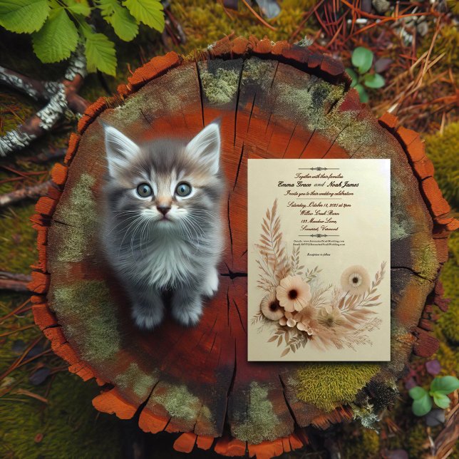 Elegante Rustikale Hochzeitsfeier Einladung (Von Creator hochgeladen)