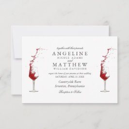 Elegante Rustikale Hochzeitskarte für Weinberg und Einladung