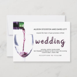 Elegante Rustikale Hochzeitskarte für Weinberg und Einladung