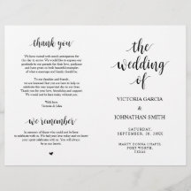 Elegante rustikale Hochzeitsprogramme