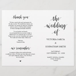 Elegante rustikale Hochzeitsprogramme