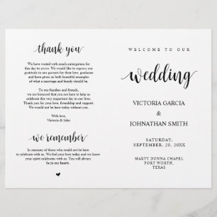 Elegante rustikale Hochzeitsprogramme