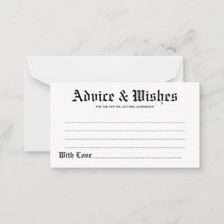 Elegante Rustikale Hochzeitstitel & Wunschkarte Hinweiskarte