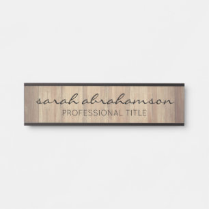 Elegante rustikale Holz-Bürotürschilder Türschild
