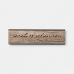 Elegante rustikale Holz-Bürotürschilder Türschild