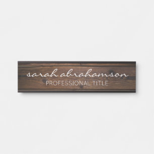 Elegante Rustikale Holzbühnenschilder Türschild