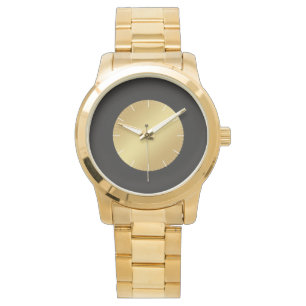 Elegante Rustikale Klassik Gold Aquamarin Men's Armbanduhr