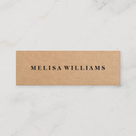 Elegante rustikale Kraft Mini Visitenkarte
