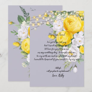 Elegante Rustikale Lichter, Ihr werdet meine Braut Einladung