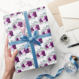 Elegante rustikale Lila Blush Geometrische Hochzei Geschenkpapier