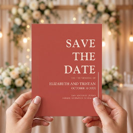 Elegante Rustikale Minimalistische Hochzeit Save The Date