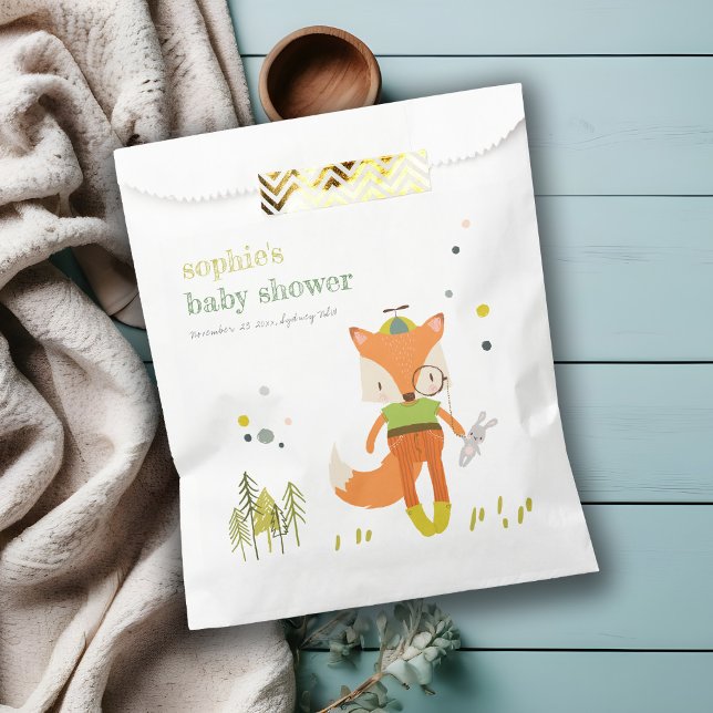 Elegante rustikale Niedliche Woodland Fun Fox Kind Geschenktütchen (Von Creator hochgeladen)