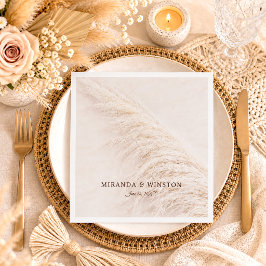 Elegante Rustikale Pampas Grass Wedding Serviette
