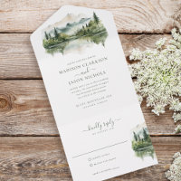 Elegante Rustikale Pine Bergwelt Hochzeit