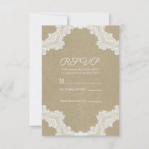 Elegante Rustikale Romance White Lace & Kraft UAWG