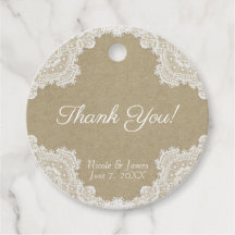Elegante rustikale Romance White Lace & Kraft Wedd