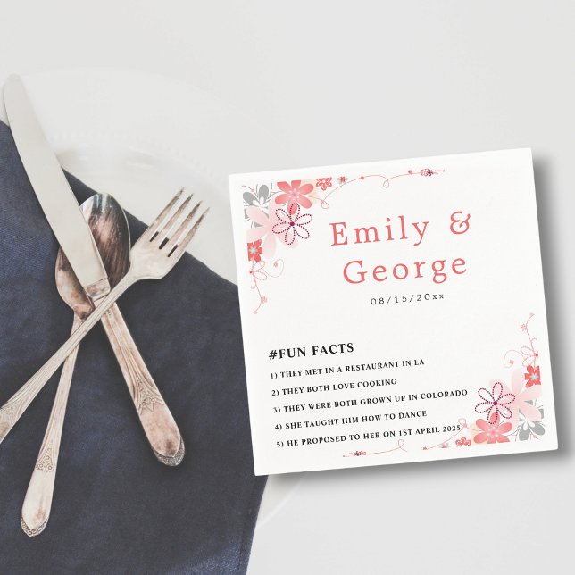 Elegante rustikale Rosenblütenhochzeit Serviette (Von Creator hochgeladen)