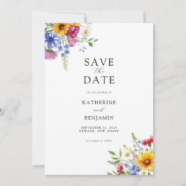 Elegante Rustikale Sommerblumenhochzeit Save The Date
