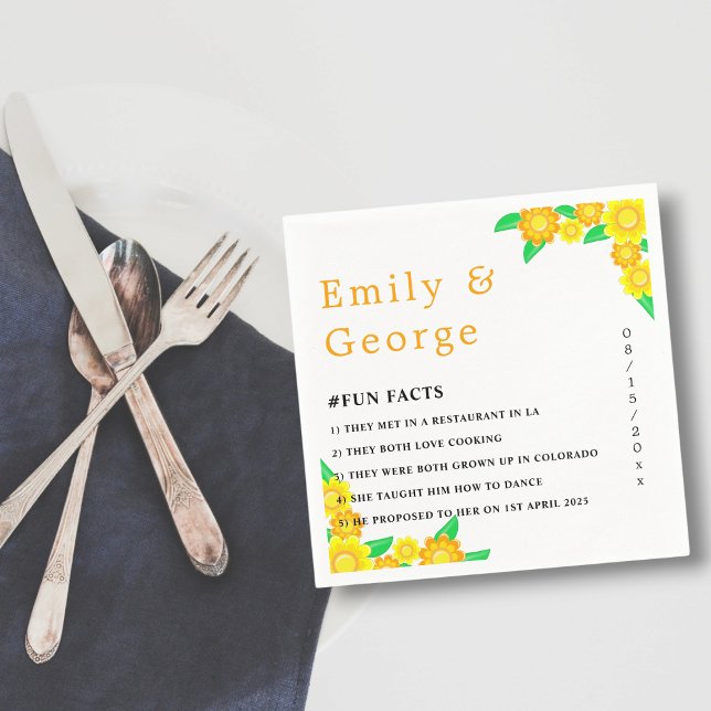 Elegante Rustikale Sommerblumenhochzeit Serviette (Von Creator hochgeladen)