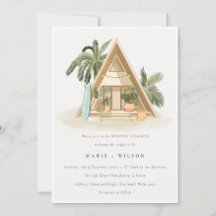 Elegante rustikale Tropical Palm Beach Shack Hochz