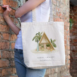 Elegante rustikale Tropical Palm Beach Shack Hochz Tragetasche<br><div class="desc">Für weitere Anpassungen oder andere passende Artikel kontaktieren Sie mich bitte unter yellowfebstudio@gmail.com</div>