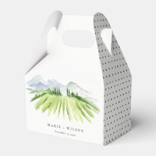 Elegante Rustikale Weinkellerei Weinberg Hochzeit Geschenkschachtel