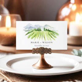 Elegante Rustikale Weinkellerei Weinberg Hochzeit Platzkarte