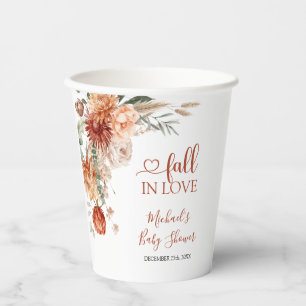 Elegante rustikale Wildblume sinkt in Liebe Baby D Pappbecher
