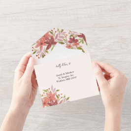 Elegante Rustikale Wildblumen Rodelbahn mit Aussic All In One Einladung