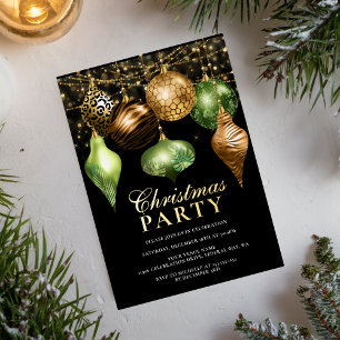 Elegante Safari-Gold-Verzierung Weihnachtsfeier Folieneinladung