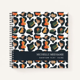 Elegante Safari Tier Leopard Spot MONOGRAM Notizbuch