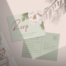 Elegante Sage and Blush Peony Blume UAWG