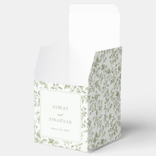 Elegante Sage-Chinoiserie-Hochzeit Geschenkschachtel