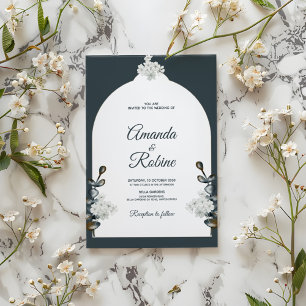 Elegante Sage Green Arch Wedding Einladung