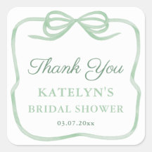 Elegante Sage Green Bow Brautparty Bevorzugung