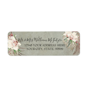 Elegante Sage Green Floral Tropical Foliage Hochze