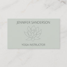 Elegante Sage Green Lotus Blume Minimalistisch Yog