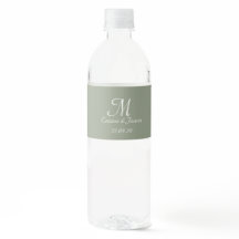 Elegante Sage Green Monogram Wedding Party