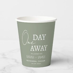 Elegante Sage Green One Day Away Probe Dinner Pappbecher