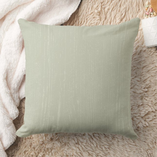Elegante Sage Green Wood Grain Kissen (Decke)