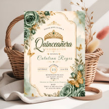 Elegante Sage-Grün Quinceañera