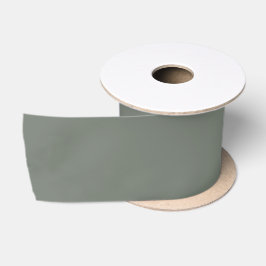 Elegante Sage-Hochzeitspaare Initialen schlicht Satinband