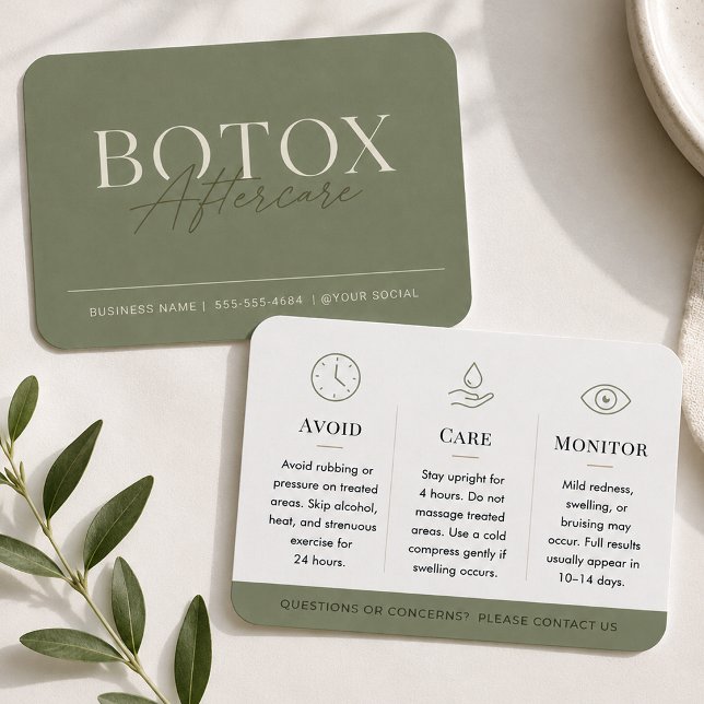 Elegante Sage Minimal Botox Nachsorge  (Von Creator hochgeladen)